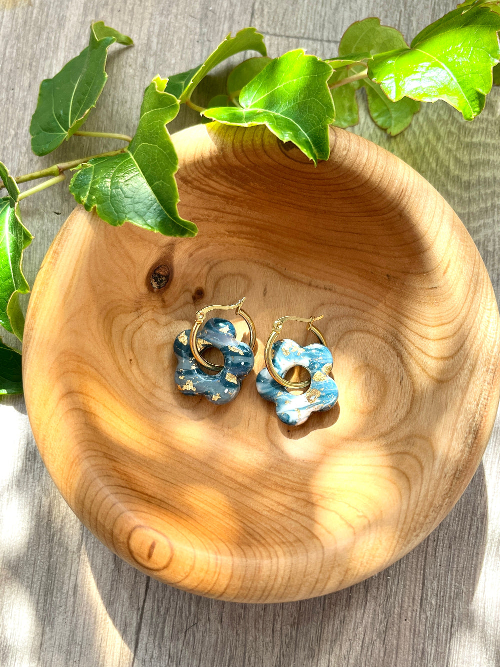 Boucles d'oreilles pampille créole polymère