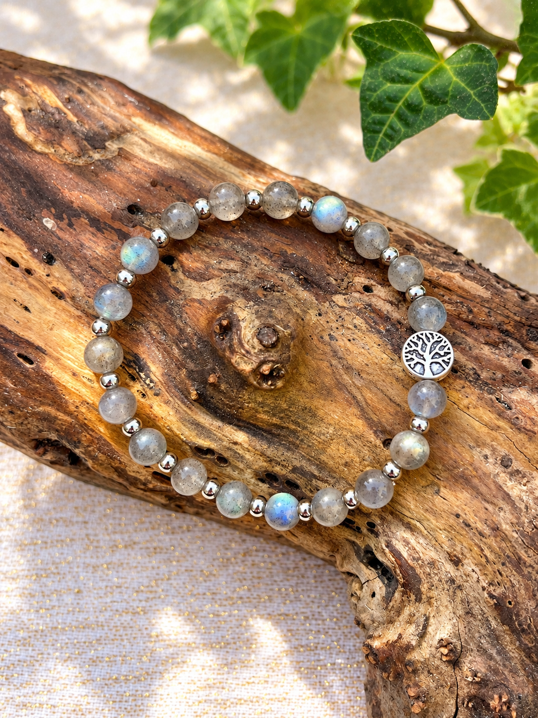 Bracelet labradorite arbre de vie Ceriz sur le gato