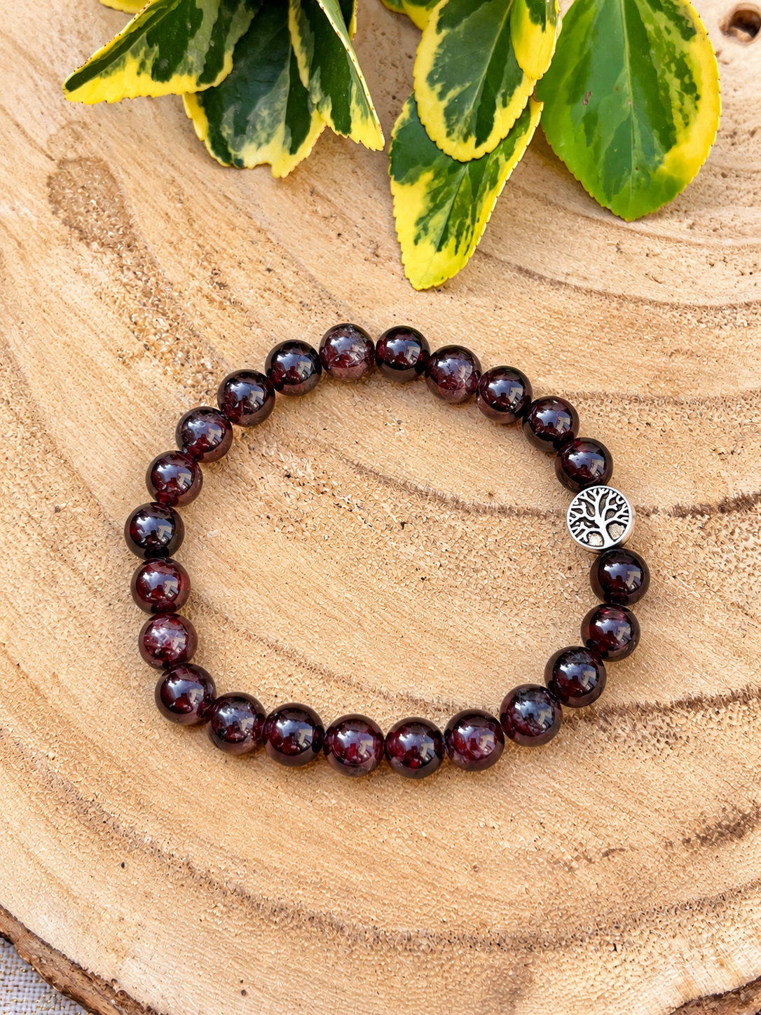 bracelet grenat pierres naturelles ceriz sur le gato