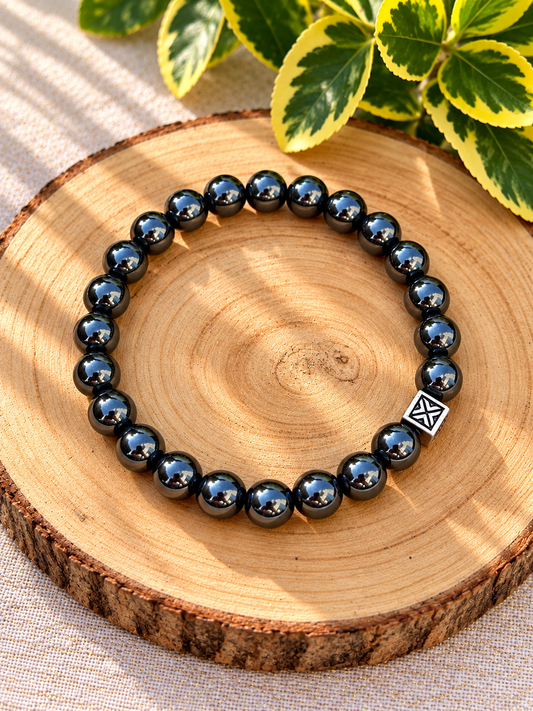 bracelet hématite pierres naturelles ceriz sur le gato