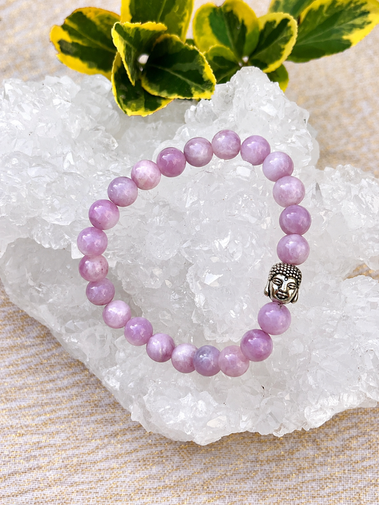 bracelet lépidolite pierres naturelles ceriz sur le gato