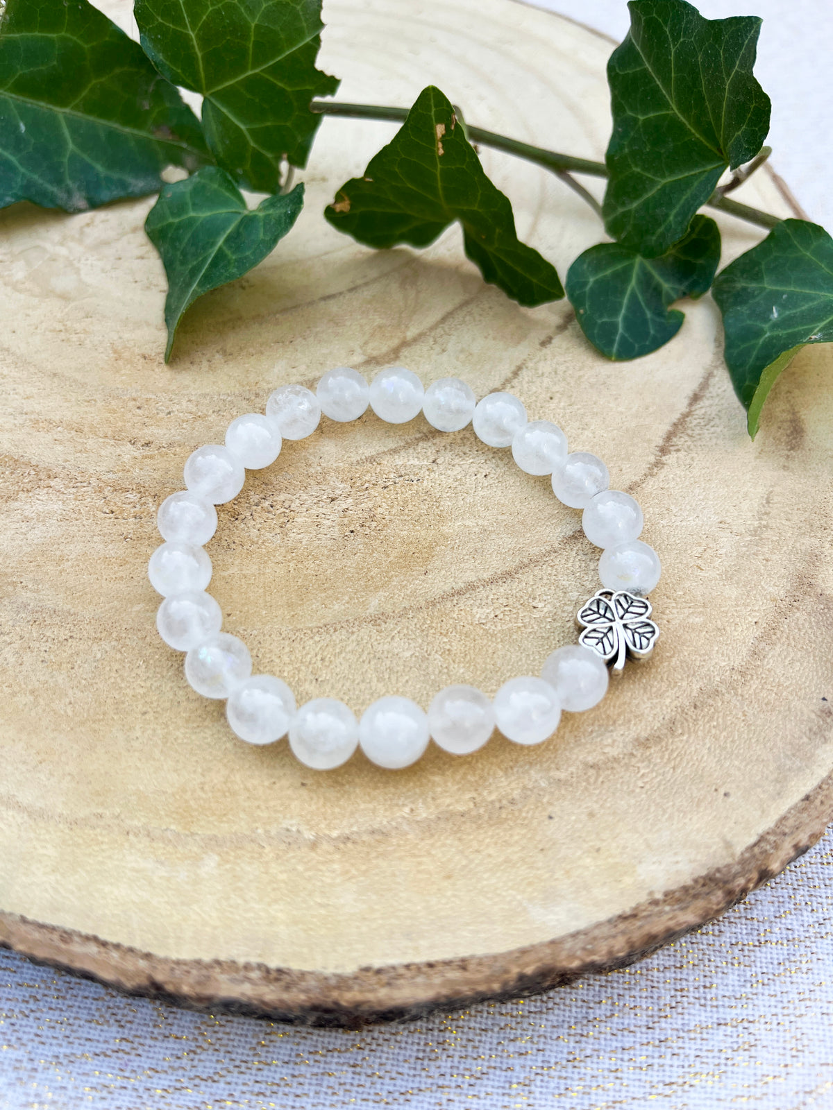 bracelet pierre de lune pierres naturelles ceriz sur le gato