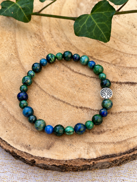 Bracelet agate mousse ceriz sur le gato