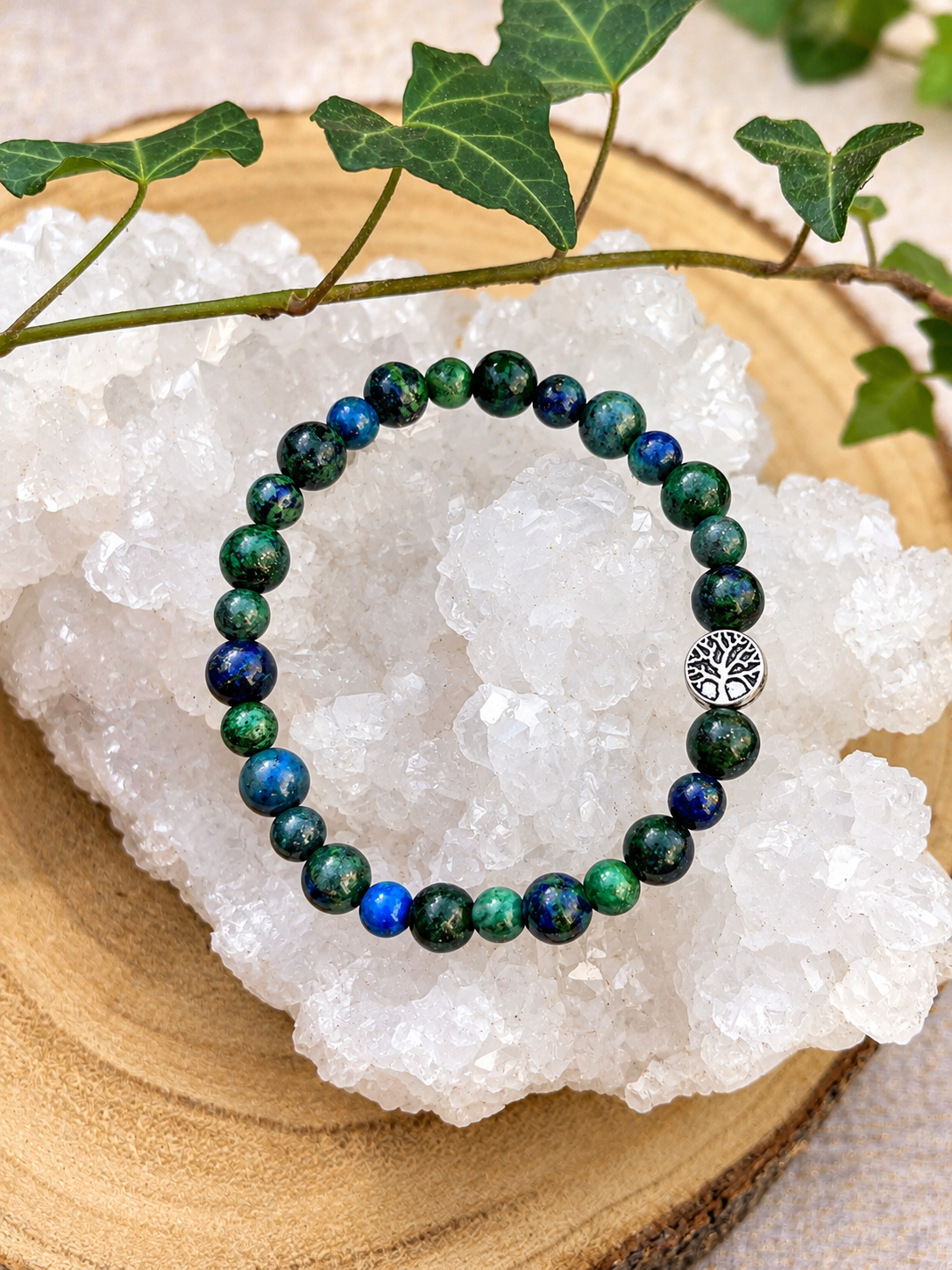 Bracelet agate mousse ceriz sur le gato