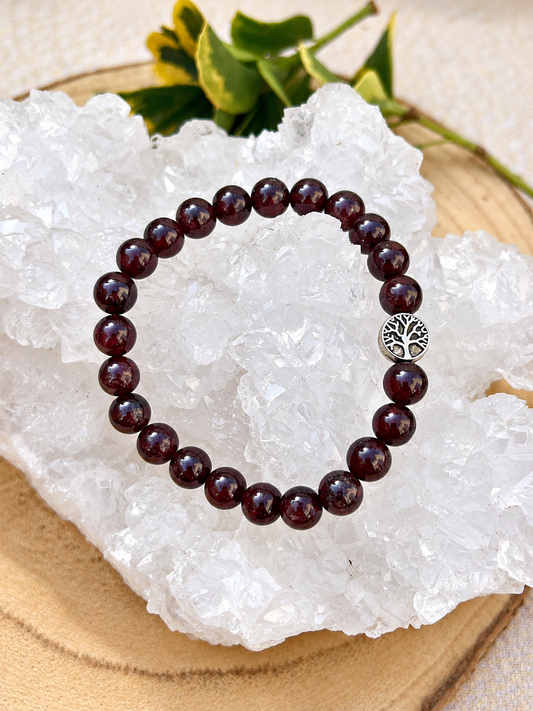 bracelet grenat pierres naturelles ceriz sur le gato