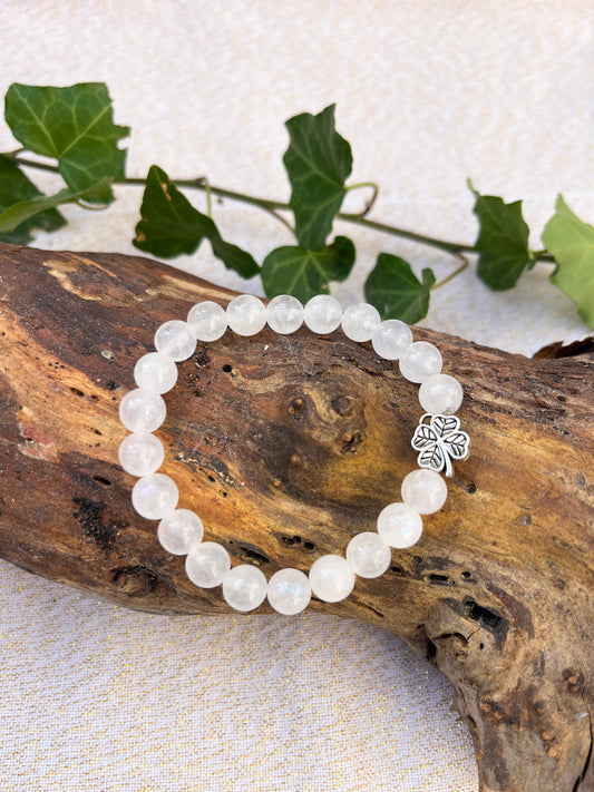 bracelet pierre de lune pierres naturelles ceriz sur le gato